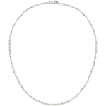 An Element Short Link Chain in white gold on a white background. 