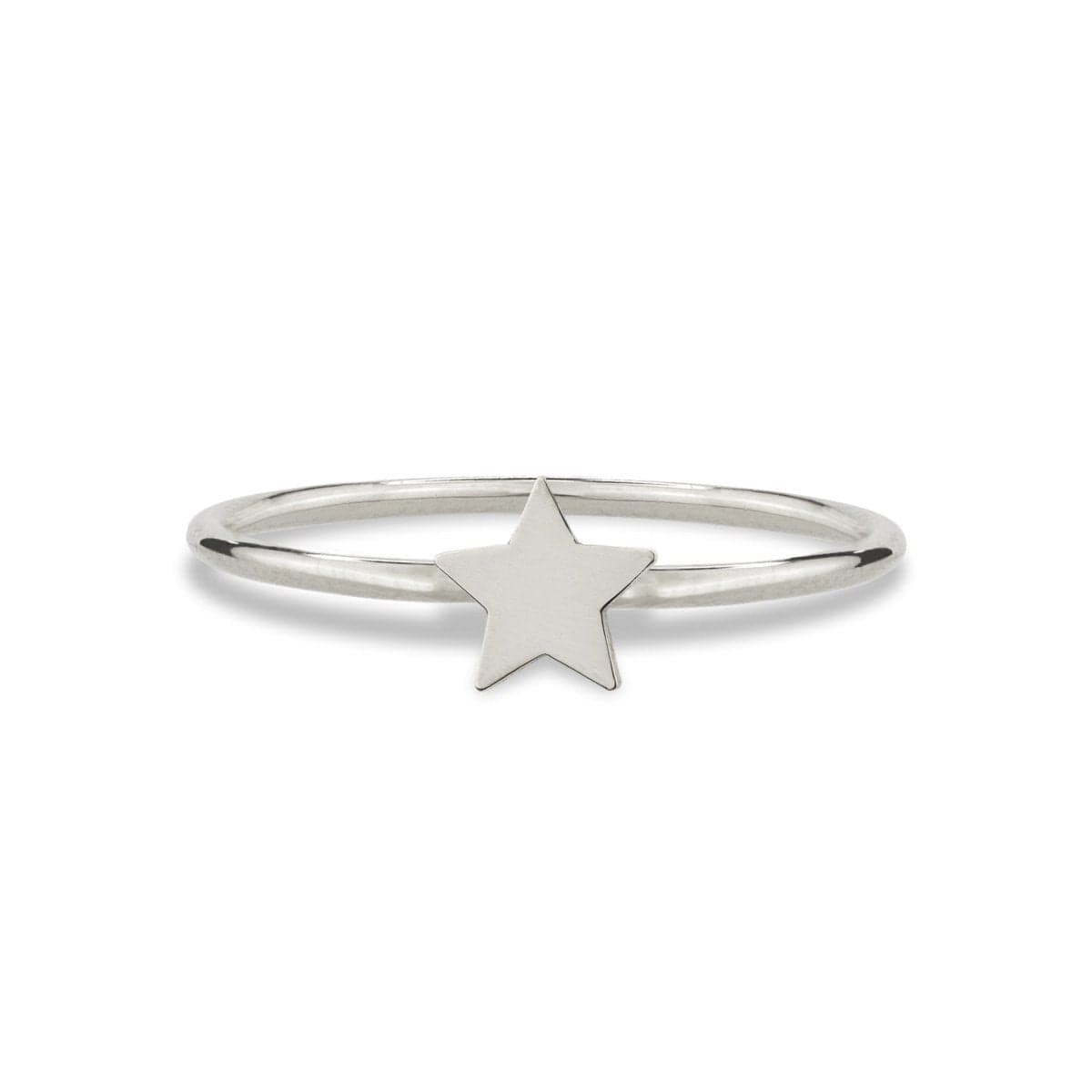 A Twinkle Twinkle Ring in white gold on a white background.