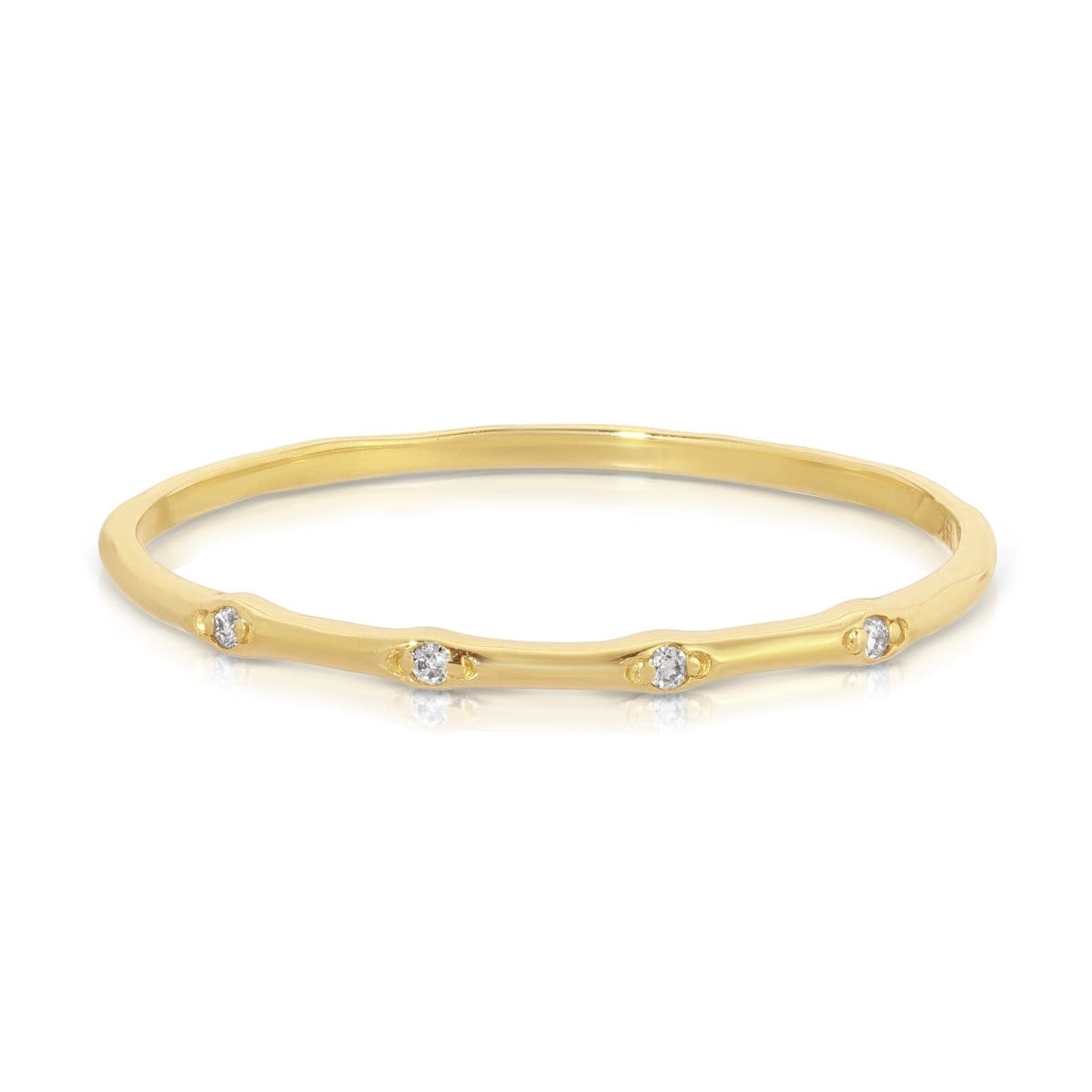 A 4 Diamond Ring on a white background. 