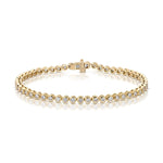 A Love Set Match Bracelet in yellow gold on a white background. 