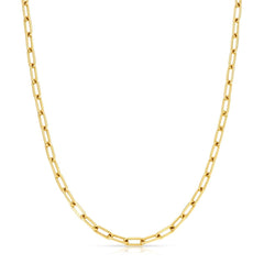A yellow gold Bold Link Chain on a white background.