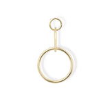 A Cascading Open Eclipse Earring in yellow gold on a white background. 