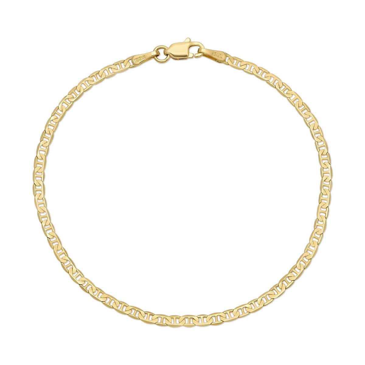 An Overboard Bracelet in yellow gold on a white background. 