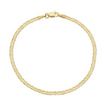 An Overboard Bracelet in yellow gold on a white background. 