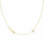 A yellow gold Chain Extender on a white background. 