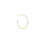 A Crescent Hoop / Small in yellow gold on a white background.