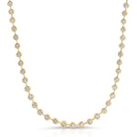 The Ultimate Diamond Necklace in yellow gold on a white background. 