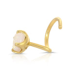 An Alli Webb Opal Comfort Stud on a white background. 