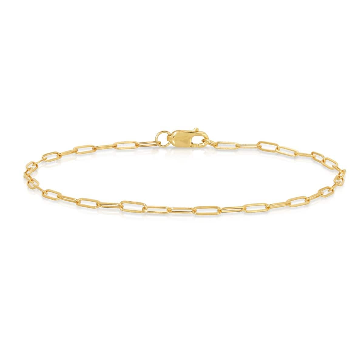 An Element Short Link Bracelet in yellow gold on a white background. 