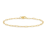 An Element Short Link Bracelet in yellow gold on a white background. 