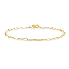 An Element Short Link Bracelet in yellow gold on a white background. 