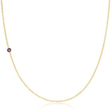 A yellow gold 14k Gold Asymmetrical Number Necklace - 9 on a white background. 