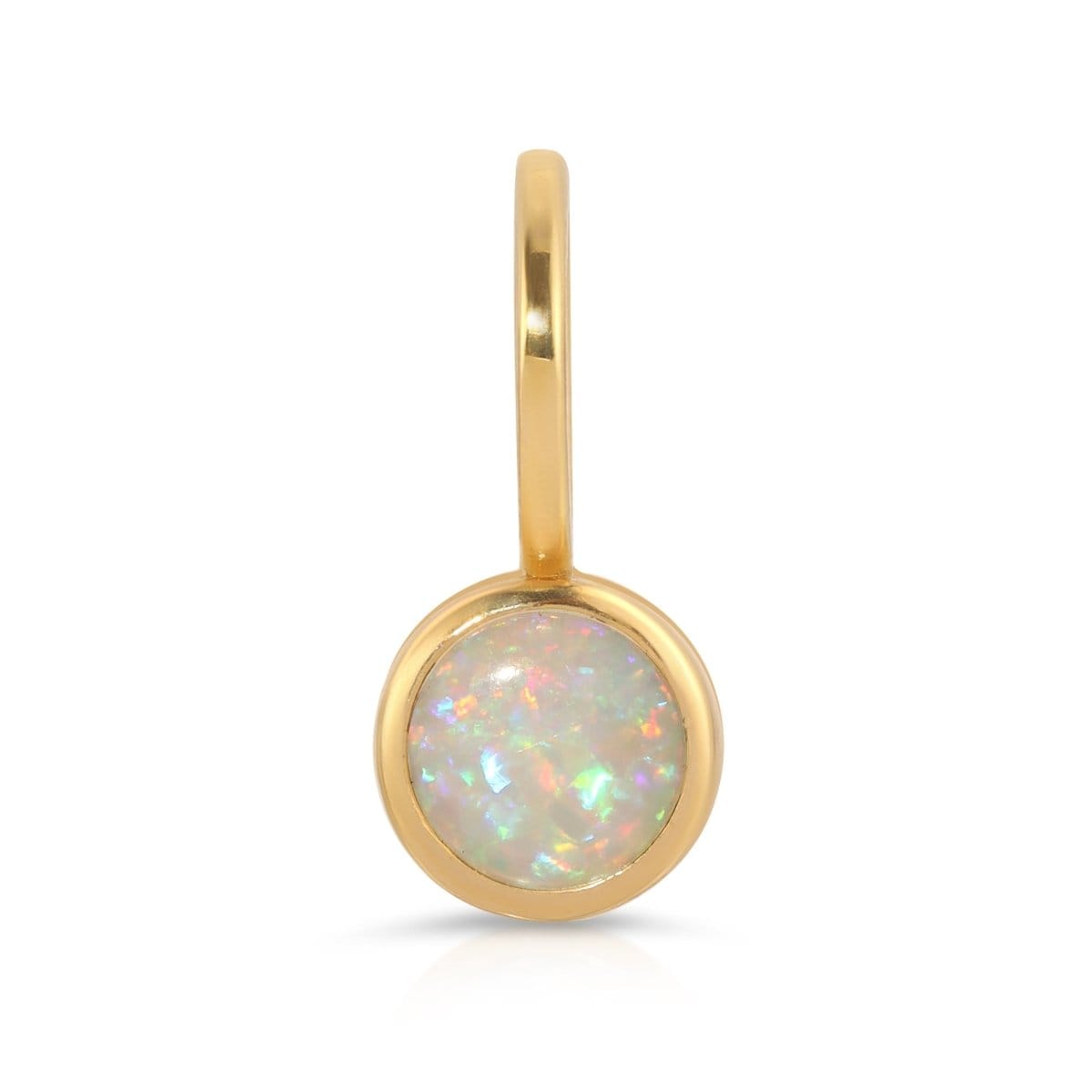 An Opal Dangle Charm on a white background. 