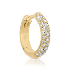 A Pavé Huggie on a white background.