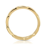 A yellow gold Link Ring on a white background. 