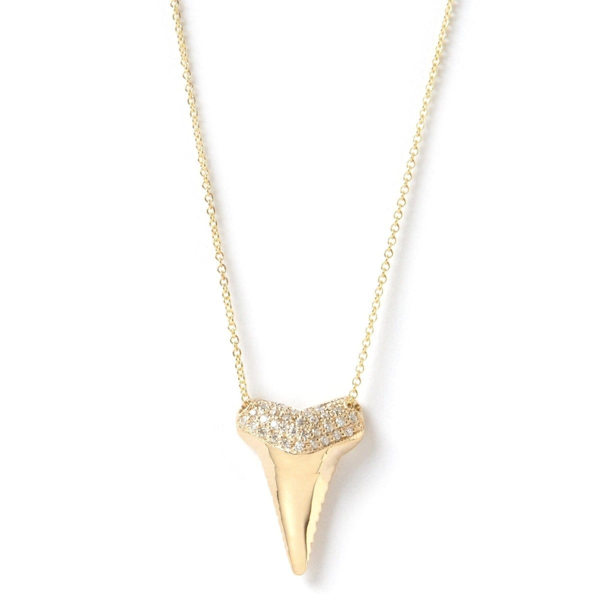 Sharktooth Necklace Pavé Top