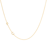 Custom Gold necklace - 2 Letter