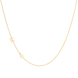 Custom Gold necklace - 2 Letter