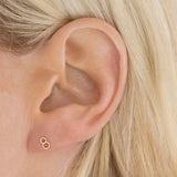 14K Gold Number Stud