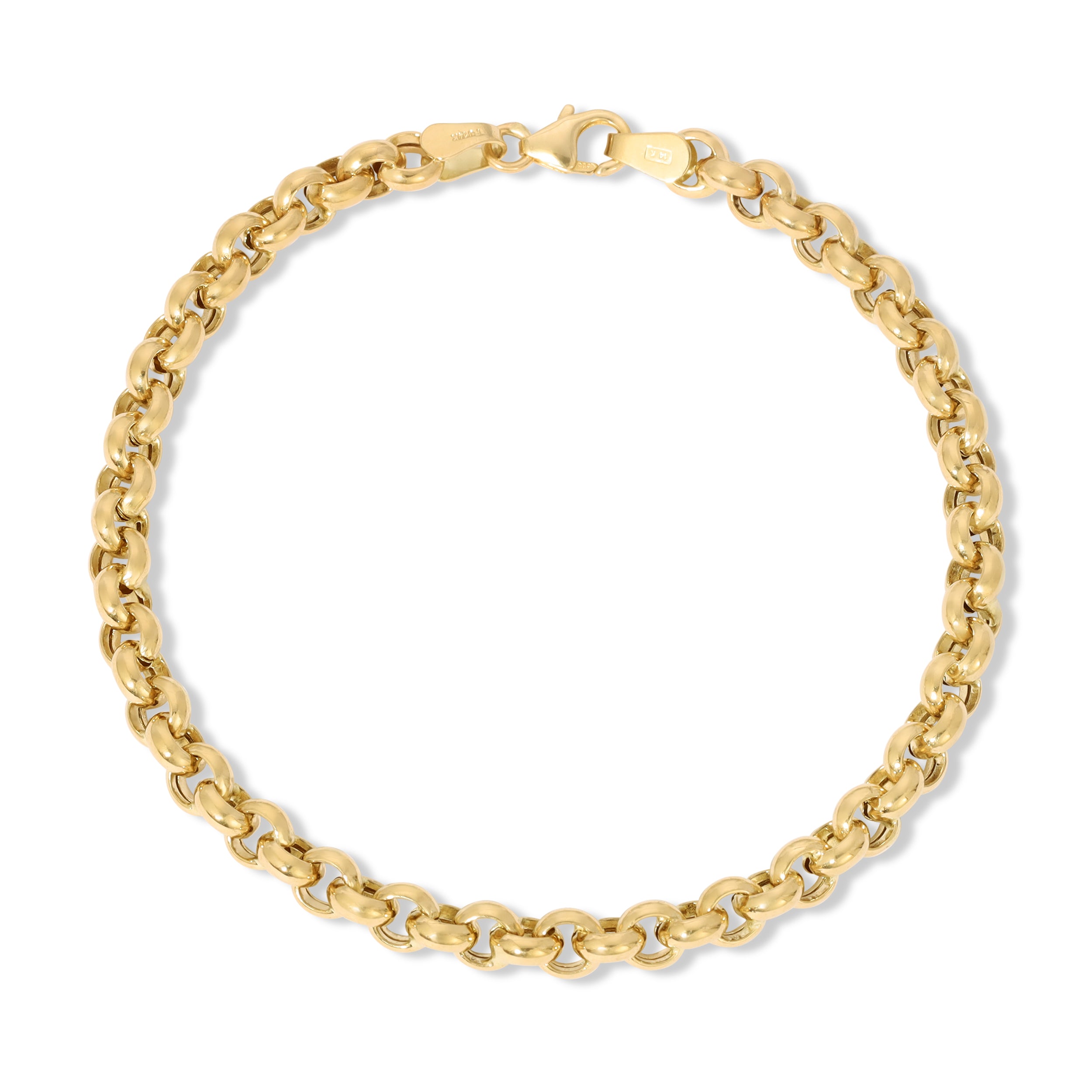 Mejuri 14K Yellow Gold Bracelets: Rolo Chain Charm Bracelet