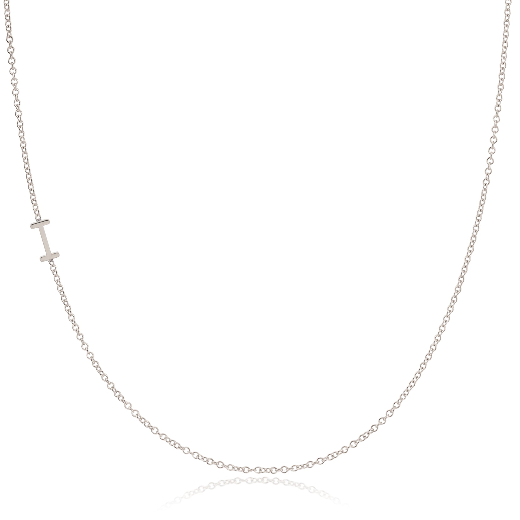 14K GOLD ASYMMETRICAL LETTER NECKLACE - I