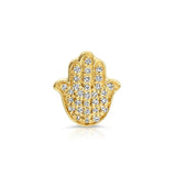 Pavé Charm Stud - Hamsa