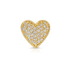 Pavé Charm Stud - Heart