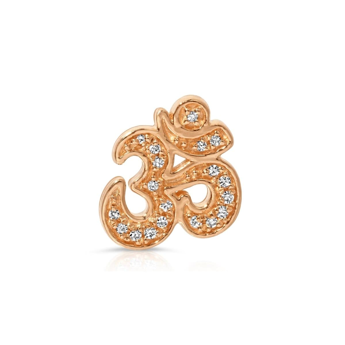 Pavé Charm Stud - Om
