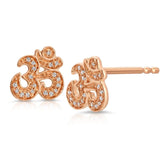 Pavé Charm Stud - Om
