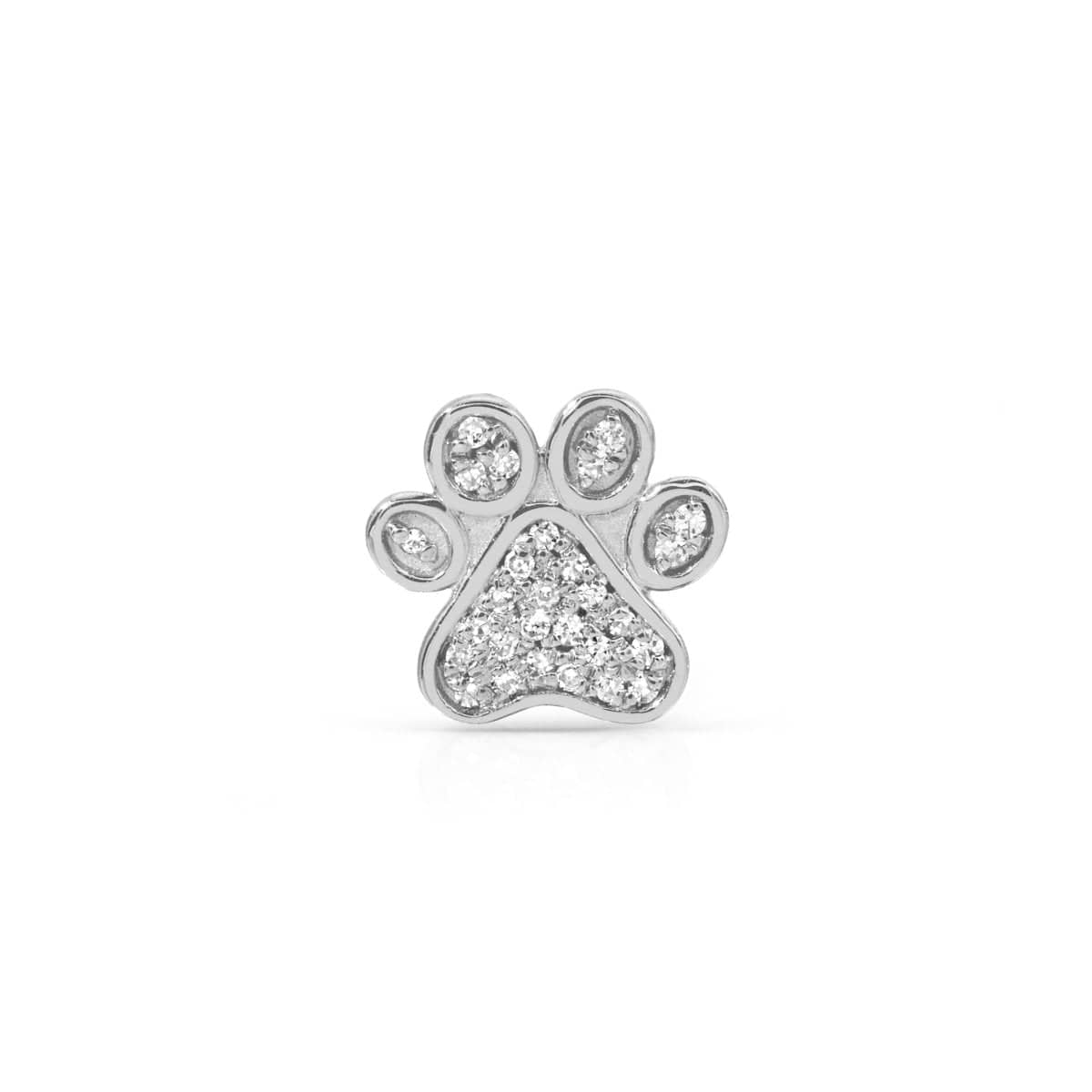 Pavé Charm Stud - Paw