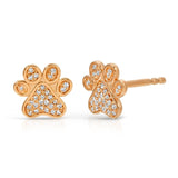 Pavé Charm Stud - Paw