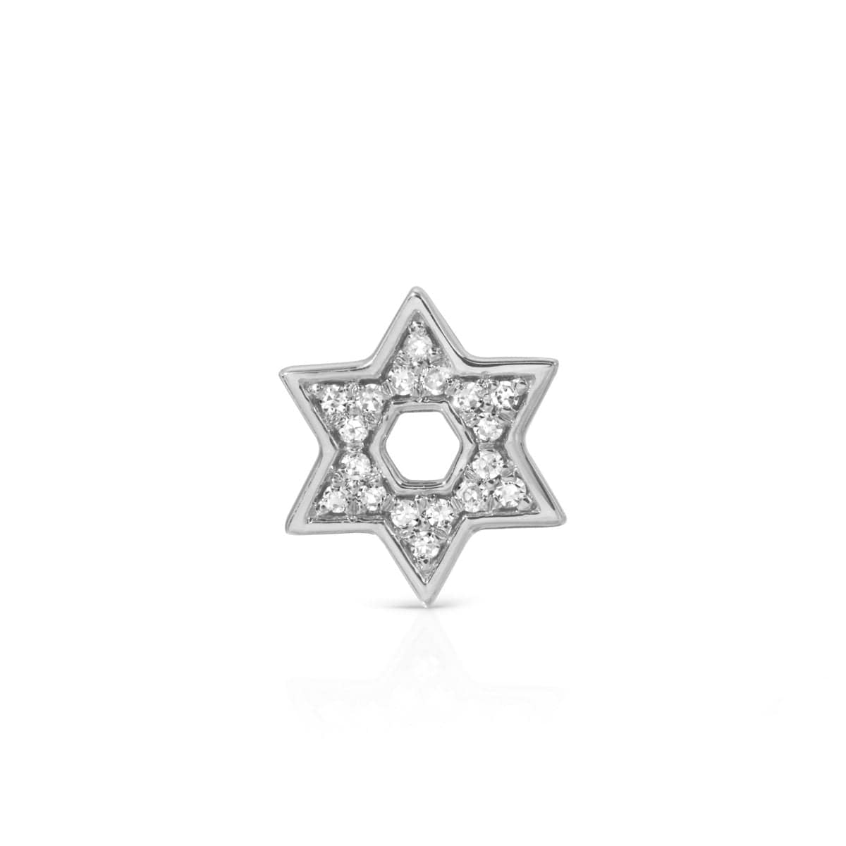 Pavé Charm Stud - Star of David