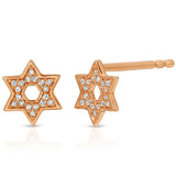 Pavé Charm Stud - Star of David