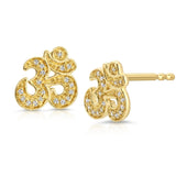 Pavé Charm Stud - Om