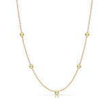 Quintet Birthstone Layering Necklace - Rose Gold