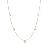 Quintet Birthstone Layering Necklace - White Gold