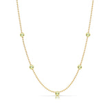 Quintet Birthstone Layering Necklace - Yellow Gold
