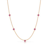 Quintet Birthstone Layering Necklace - Rose Gold