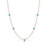 Quintet Birthstone Layering Necklace - Rose Gold