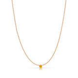 Single Birthstone Layering Necklace - Rose Gold
