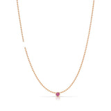 Single Birthstone Layering Necklace - Rose Gold