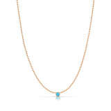 Single Birthstone Layering Necklace - Rose Gold