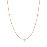 Triple Birthstone Layering Necklace - Rose Gold