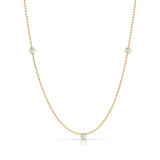 Triple Birthstone Layering Necklace - Yellow Gold