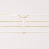 Triple Diamond Layering Necklace