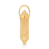 A Balance Crystal Charm in Citrine on a white background.