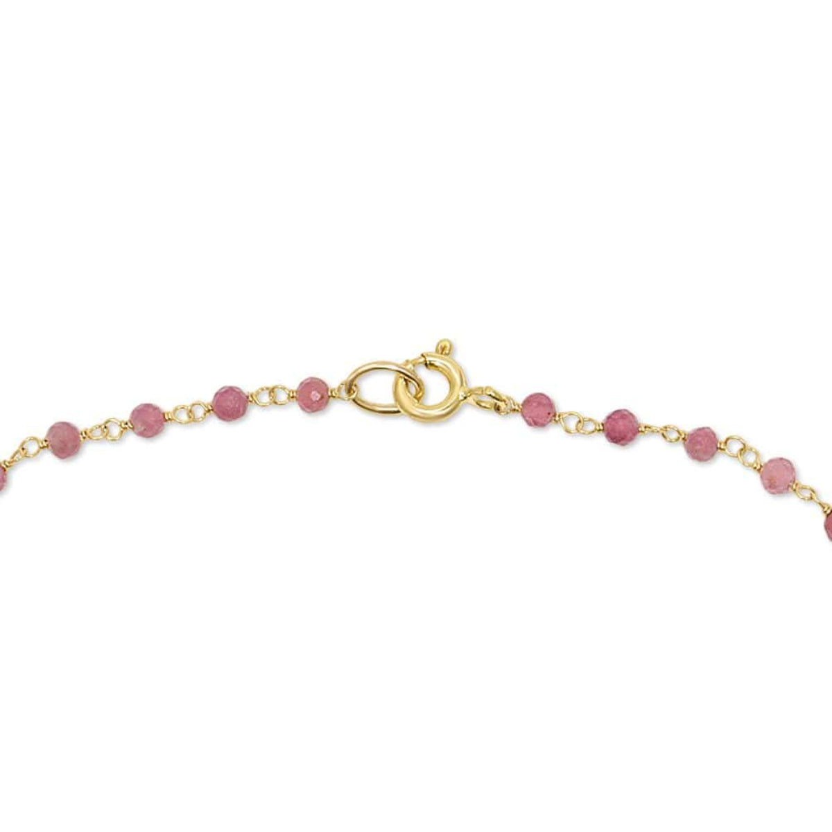 The back of The Peony Necklace, featuring the clasp closure. 