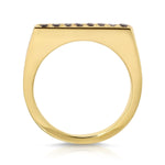 A Pave Geo Ring - Black Diamond on a white background. 