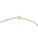 The back of The Sage Bouquet Necklace, featuring the clasp closure. 