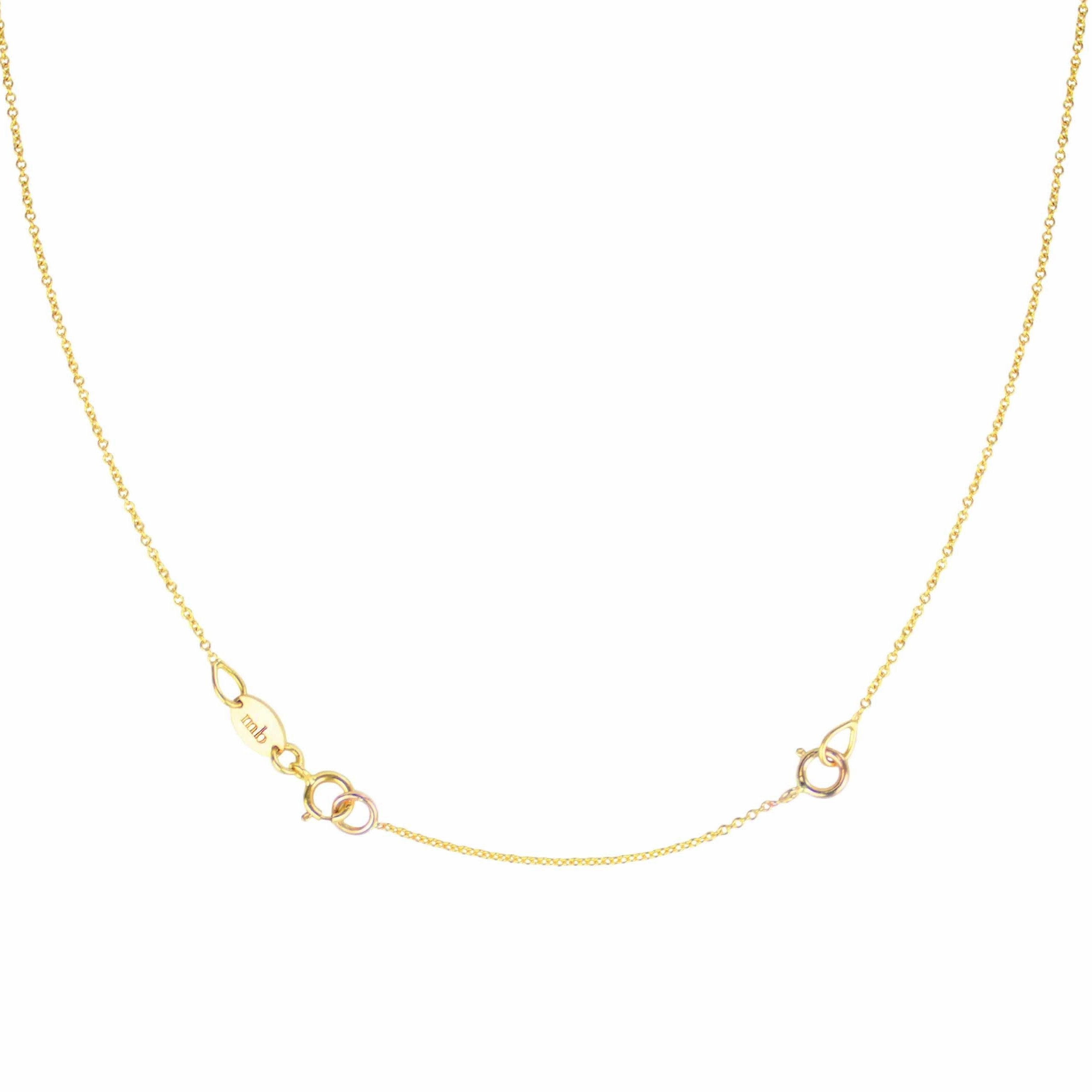 Solid gold sales necklace extender